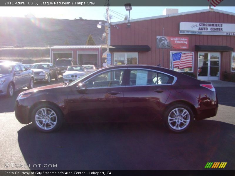 Basque Red Pearl / Taupe Gray 2011 Acura TL 3.5
