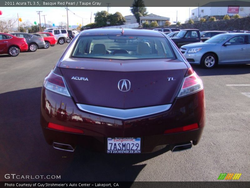 Basque Red Pearl / Taupe Gray 2011 Acura TL 3.5