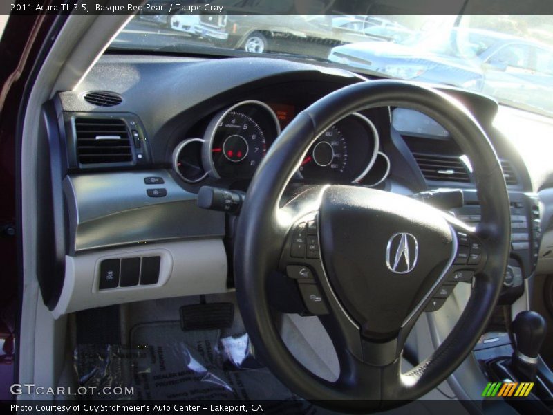 Basque Red Pearl / Taupe Gray 2011 Acura TL 3.5