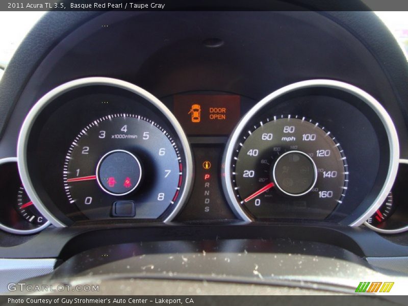 Basque Red Pearl / Taupe Gray 2011 Acura TL 3.5