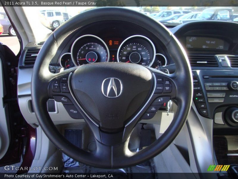 Basque Red Pearl / Taupe Gray 2011 Acura TL 3.5