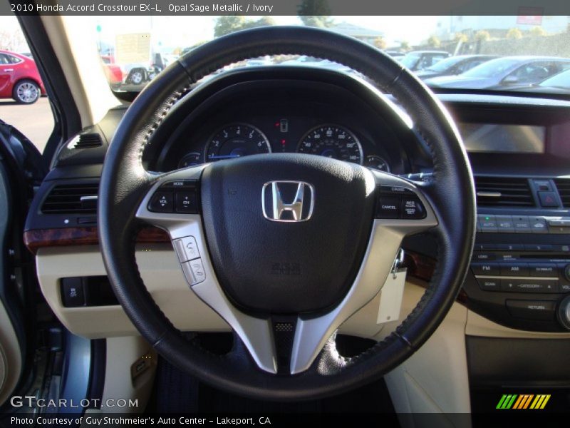 Opal Sage Metallic / Ivory 2010 Honda Accord Crosstour EX-L