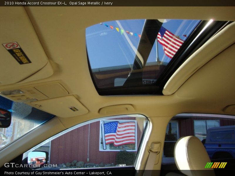 Opal Sage Metallic / Ivory 2010 Honda Accord Crosstour EX-L