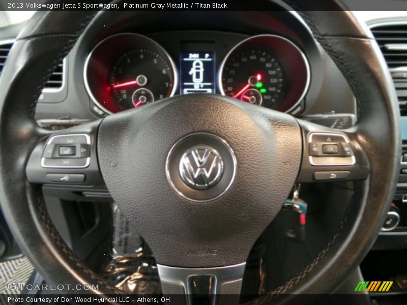 Platinum Gray Metallic / Titan Black 2013 Volkswagen Jetta S SportWagen