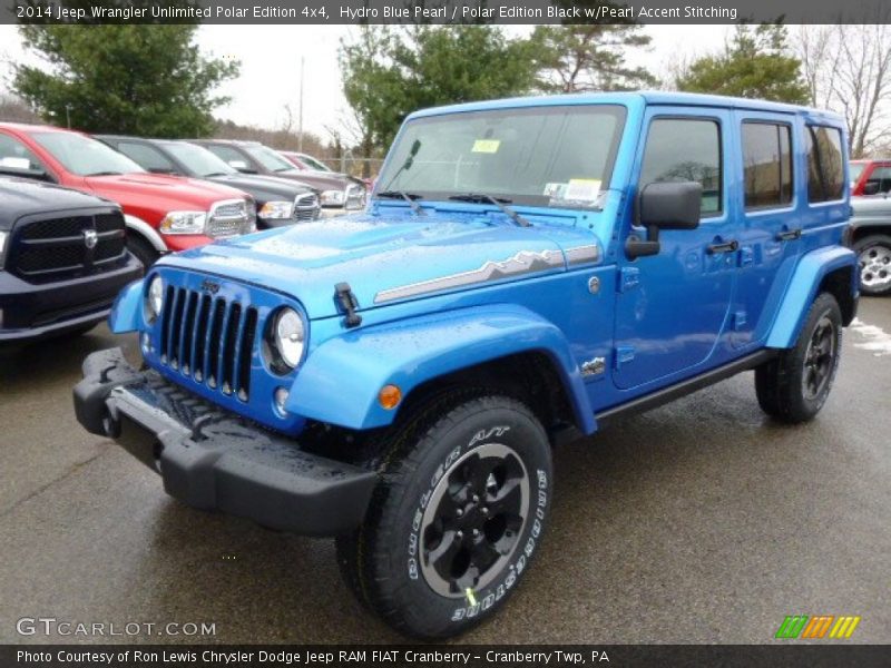 Hydro Blue Pearl / Polar Edition Black w/Pearl Accent Stitching 2014 Jeep Wrangler Unlimited Polar Edition 4x4