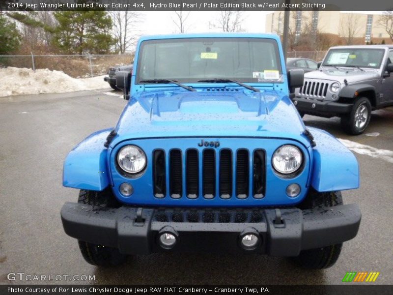 Hydro Blue Pearl / Polar Edition Black w/Pearl Accent Stitching 2014 Jeep Wrangler Unlimited Polar Edition 4x4