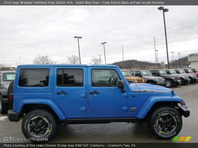 Hydro Blue Pearl / Polar Edition Black w/Pearl Accent Stitching 2014 Jeep Wrangler Unlimited Polar Edition 4x4