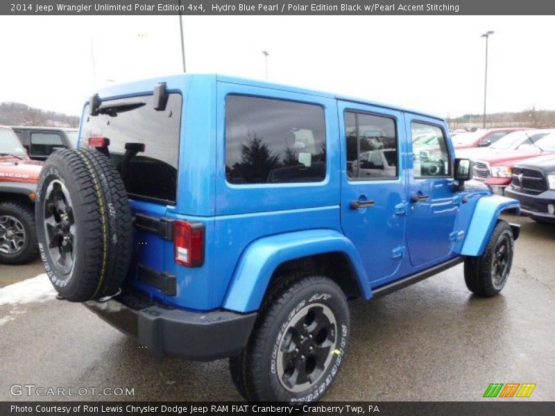 Hydro Blue Pearl / Polar Edition Black w/Pearl Accent Stitching 2014 Jeep Wrangler Unlimited Polar Edition 4x4