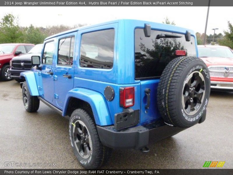 Hydro Blue Pearl / Polar Edition Black w/Pearl Accent Stitching 2014 Jeep Wrangler Unlimited Polar Edition 4x4