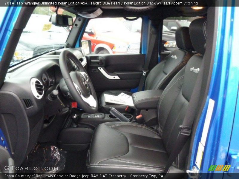 Hydro Blue Pearl / Polar Edition Black w/Pearl Accent Stitching 2014 Jeep Wrangler Unlimited Polar Edition 4x4