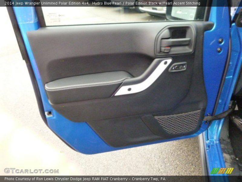 Hydro Blue Pearl / Polar Edition Black w/Pearl Accent Stitching 2014 Jeep Wrangler Unlimited Polar Edition 4x4