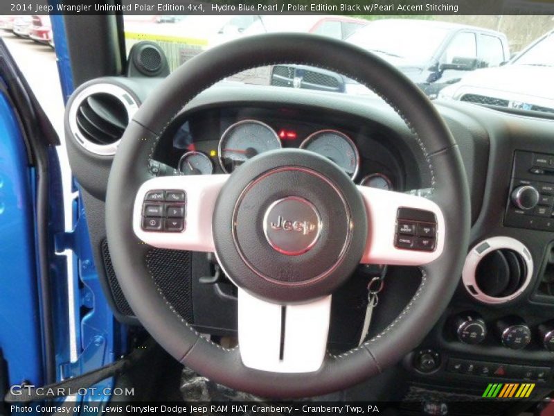 Hydro Blue Pearl / Polar Edition Black w/Pearl Accent Stitching 2014 Jeep Wrangler Unlimited Polar Edition 4x4