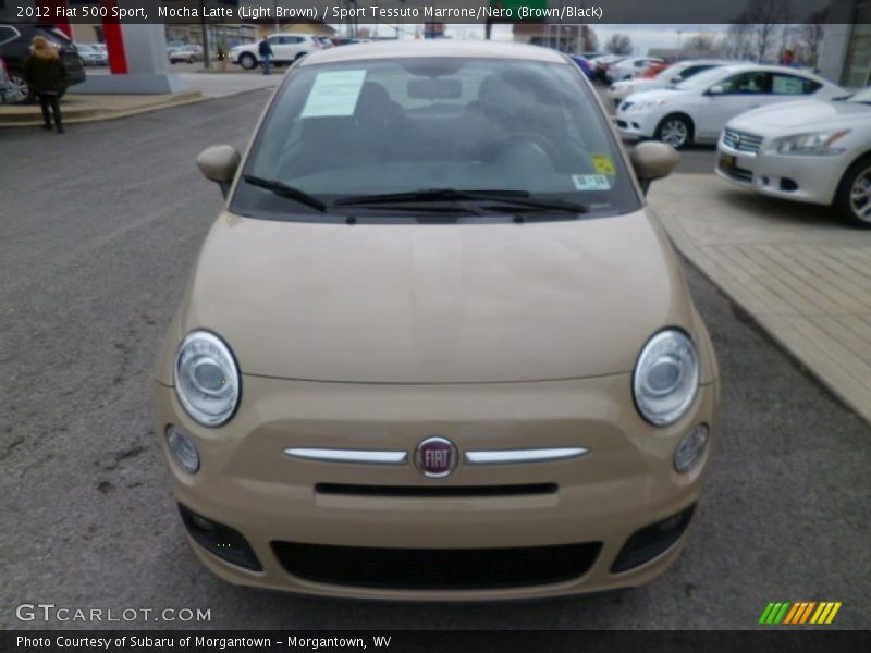 Mocha Latte (Light Brown) / Sport Tessuto Marrone/Nero (Brown/Black) 2012 Fiat 500 Sport