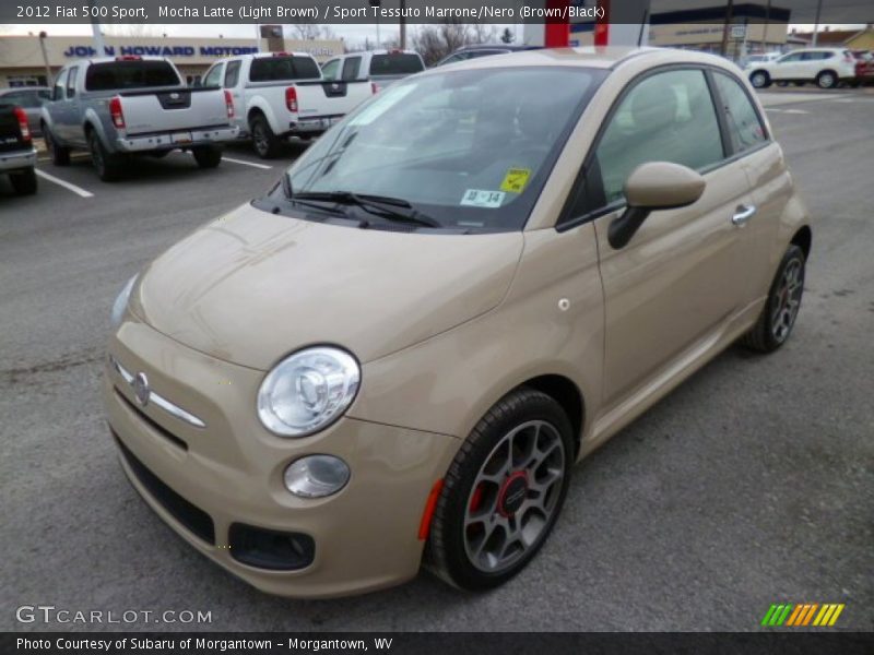 Mocha Latte (Light Brown) / Sport Tessuto Marrone/Nero (Brown/Black) 2012 Fiat 500 Sport