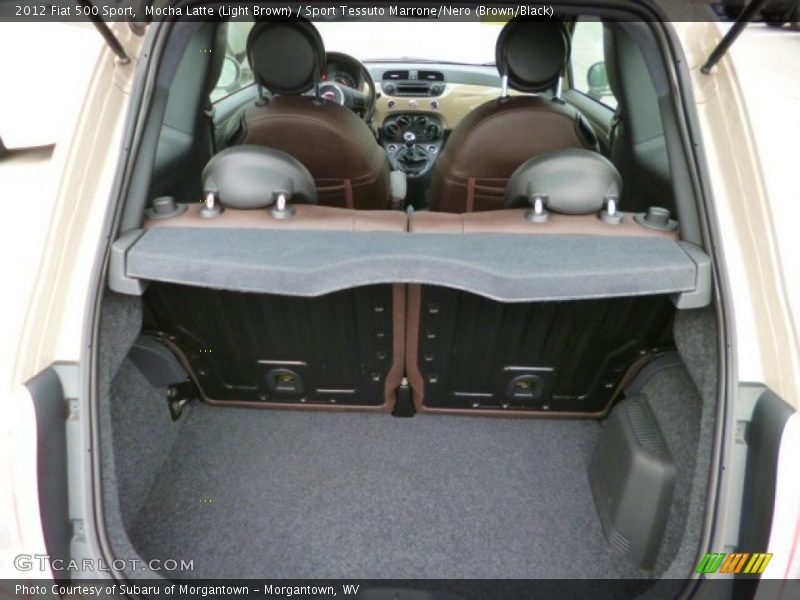 Mocha Latte (Light Brown) / Sport Tessuto Marrone/Nero (Brown/Black) 2012 Fiat 500 Sport