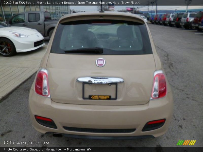 Mocha Latte (Light Brown) / Sport Tessuto Marrone/Nero (Brown/Black) 2012 Fiat 500 Sport