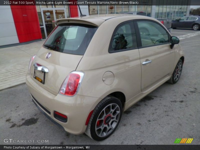 Mocha Latte (Light Brown) / Sport Tessuto Marrone/Nero (Brown/Black) 2012 Fiat 500 Sport