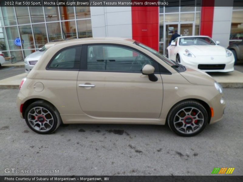 Mocha Latte (Light Brown) / Sport Tessuto Marrone/Nero (Brown/Black) 2012 Fiat 500 Sport