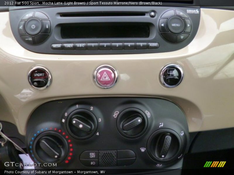 Mocha Latte (Light Brown) / Sport Tessuto Marrone/Nero (Brown/Black) 2012 Fiat 500 Sport