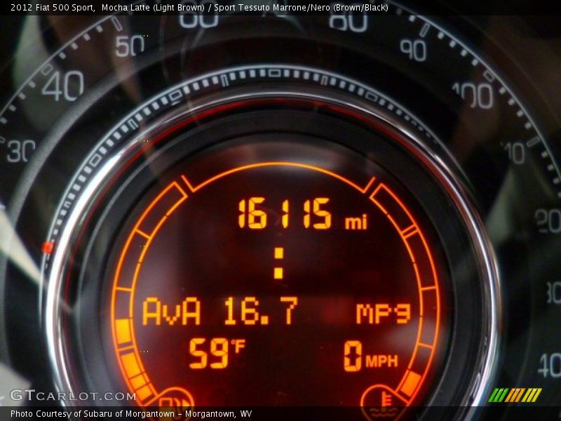 Mocha Latte (Light Brown) / Sport Tessuto Marrone/Nero (Brown/Black) 2012 Fiat 500 Sport