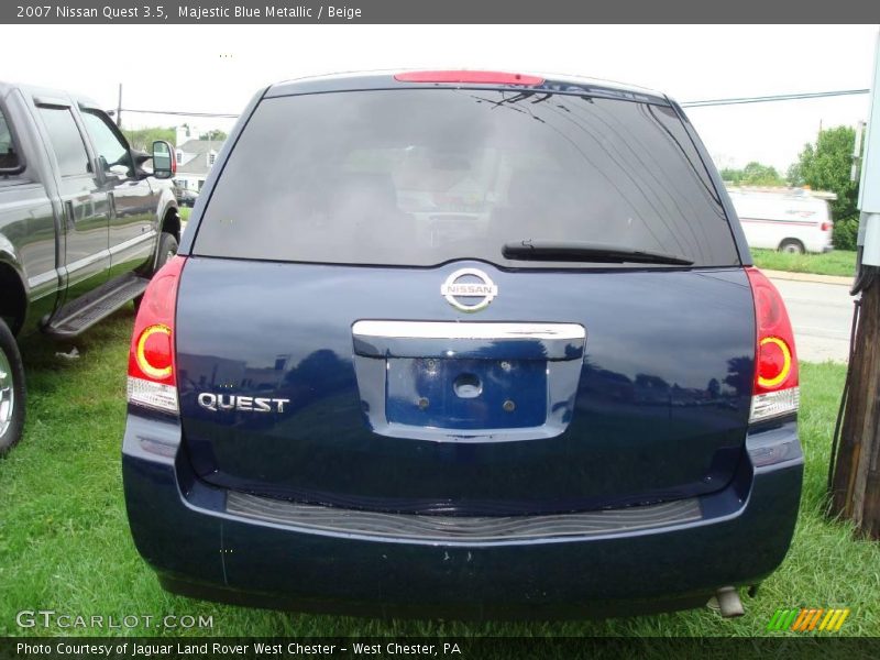 Majestic Blue Metallic / Beige 2007 Nissan Quest 3.5