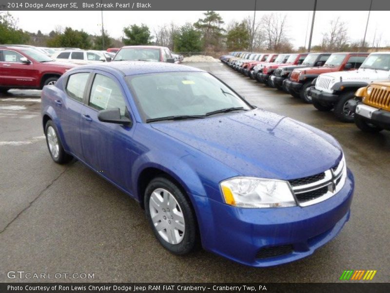 Blue Streak Pearl / Black 2014 Dodge Avenger SE