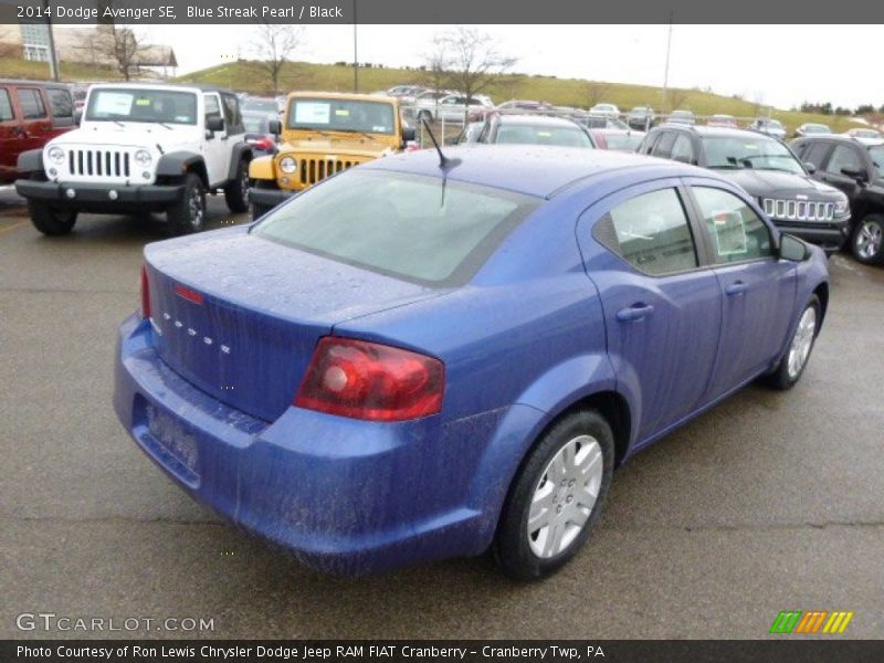 Blue Streak Pearl / Black 2014 Dodge Avenger SE
