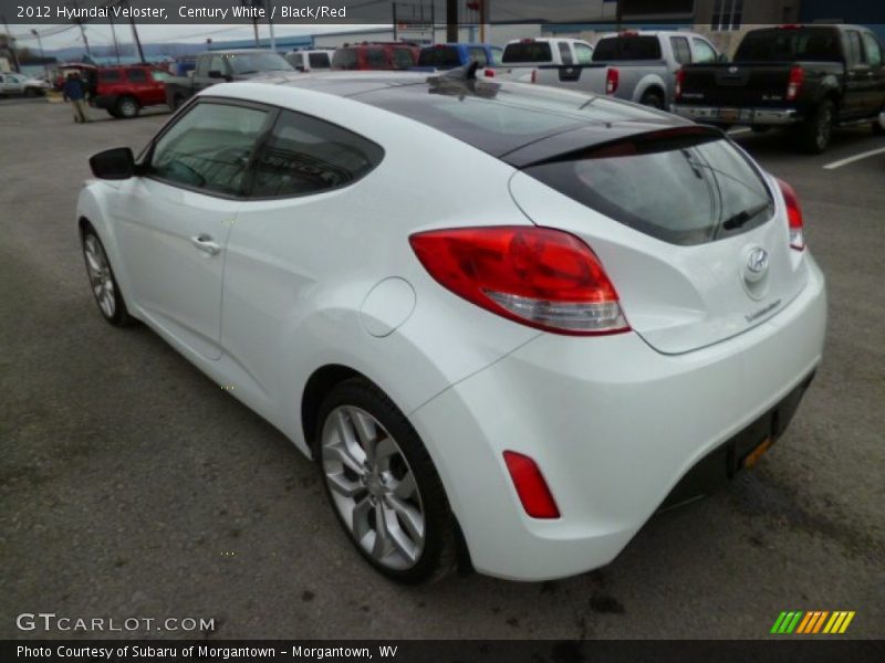 Century White / Black/Red 2012 Hyundai Veloster