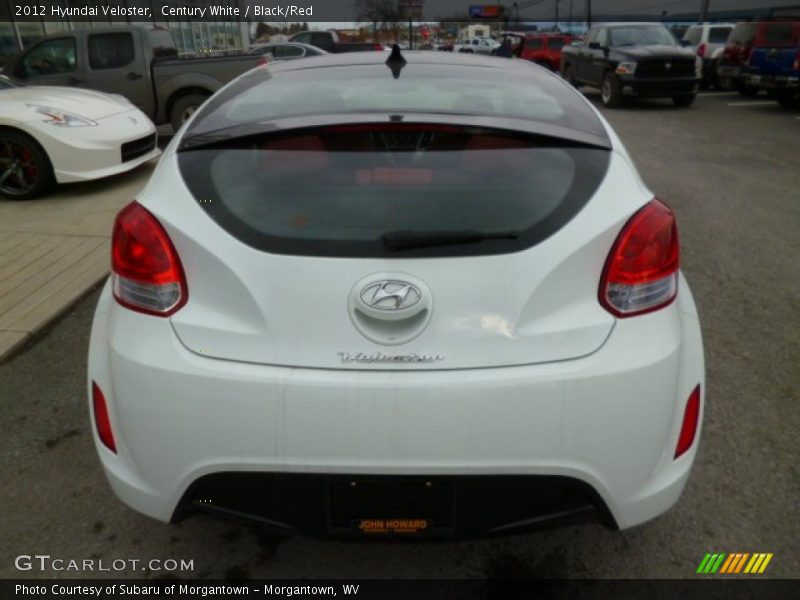 Century White / Black/Red 2012 Hyundai Veloster