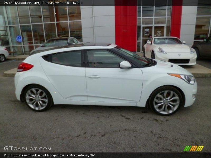 Century White / Black/Red 2012 Hyundai Veloster