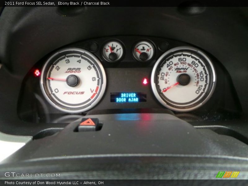 Ebony Black / Charcoal Black 2011 Ford Focus SEL Sedan