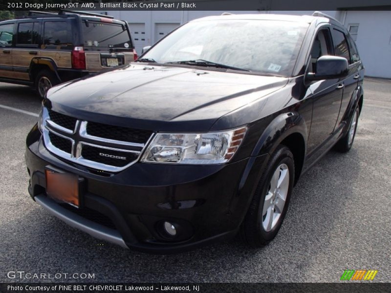 Brilliant Black Crystal Pearl / Black 2012 Dodge Journey SXT AWD