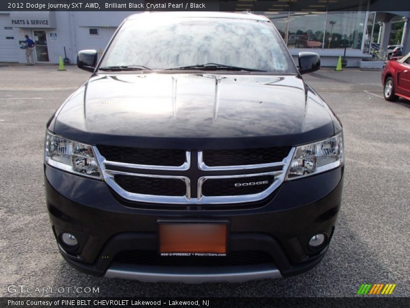 Brilliant Black Crystal Pearl / Black 2012 Dodge Journey SXT AWD