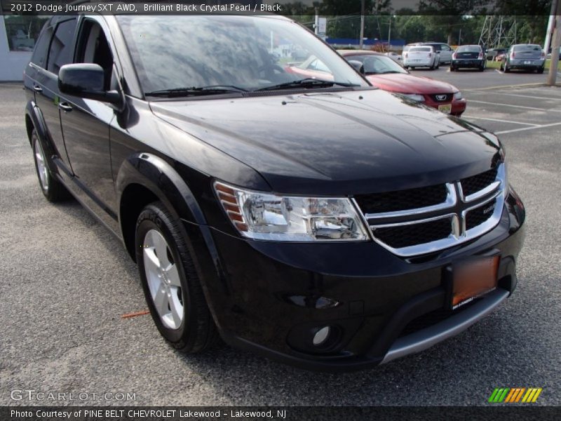 Brilliant Black Crystal Pearl / Black 2012 Dodge Journey SXT AWD