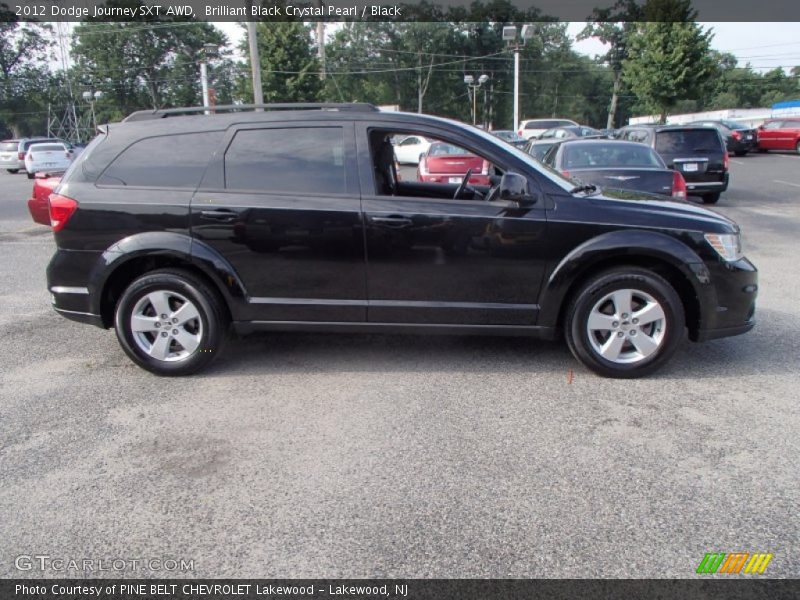 Brilliant Black Crystal Pearl / Black 2012 Dodge Journey SXT AWD