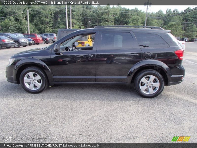 Brilliant Black Crystal Pearl / Black 2012 Dodge Journey SXT AWD