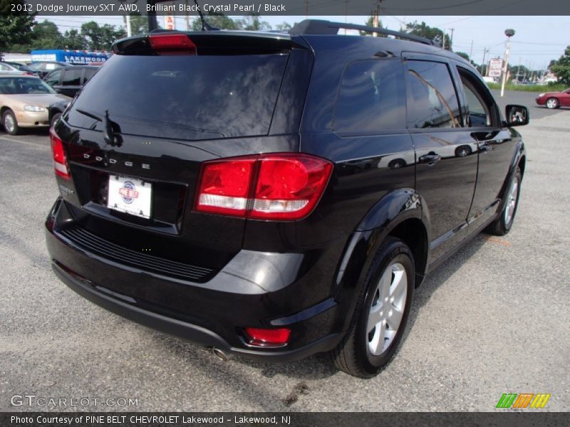 Brilliant Black Crystal Pearl / Black 2012 Dodge Journey SXT AWD