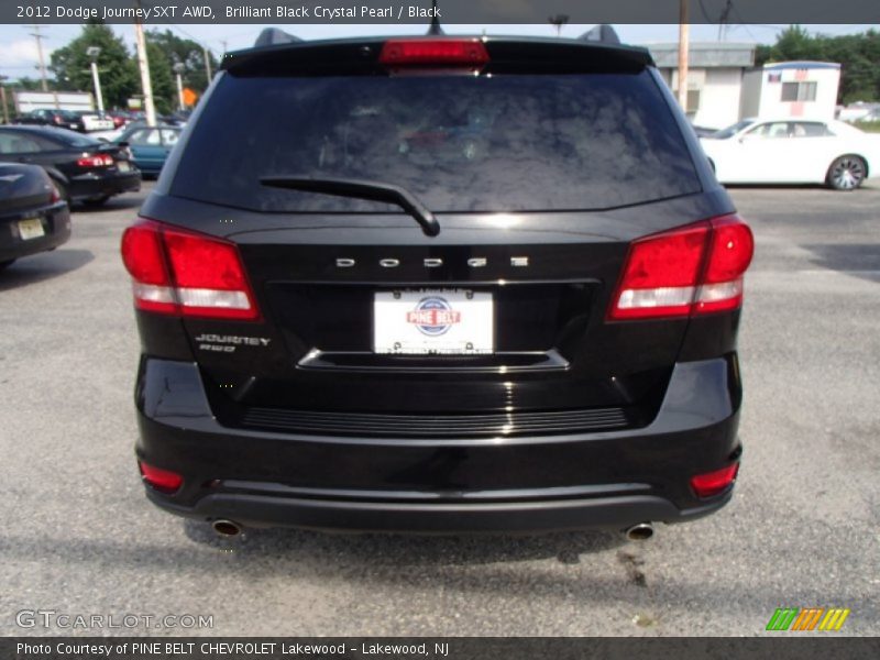 Brilliant Black Crystal Pearl / Black 2012 Dodge Journey SXT AWD