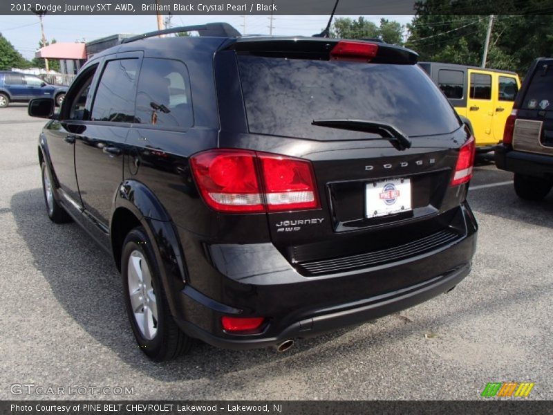 Brilliant Black Crystal Pearl / Black 2012 Dodge Journey SXT AWD