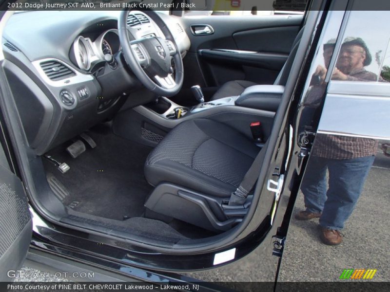 Brilliant Black Crystal Pearl / Black 2012 Dodge Journey SXT AWD