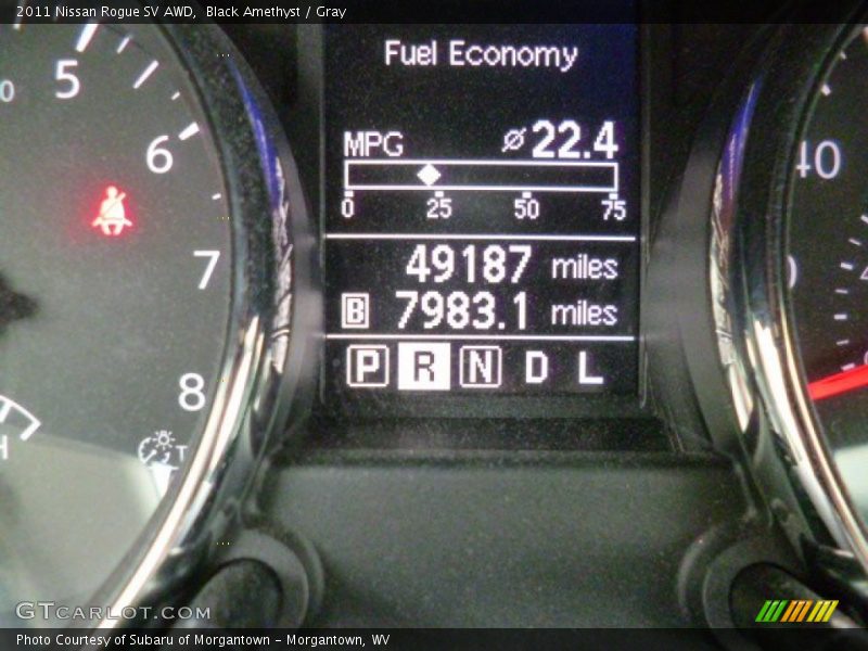 Black Amethyst / Gray 2011 Nissan Rogue SV AWD