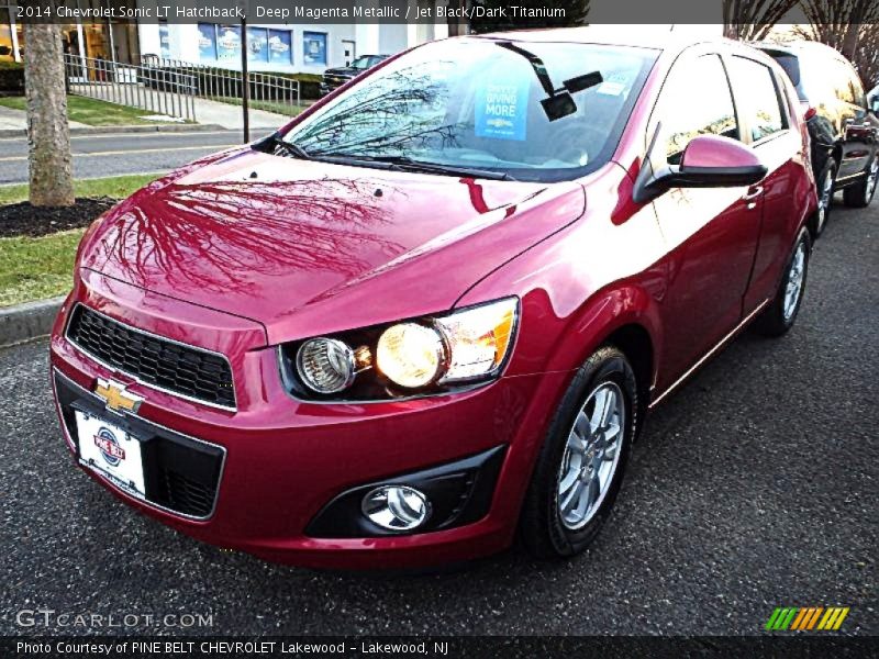 Deep Magenta Metallic / Jet Black/Dark Titanium 2014 Chevrolet Sonic LT Hatchback