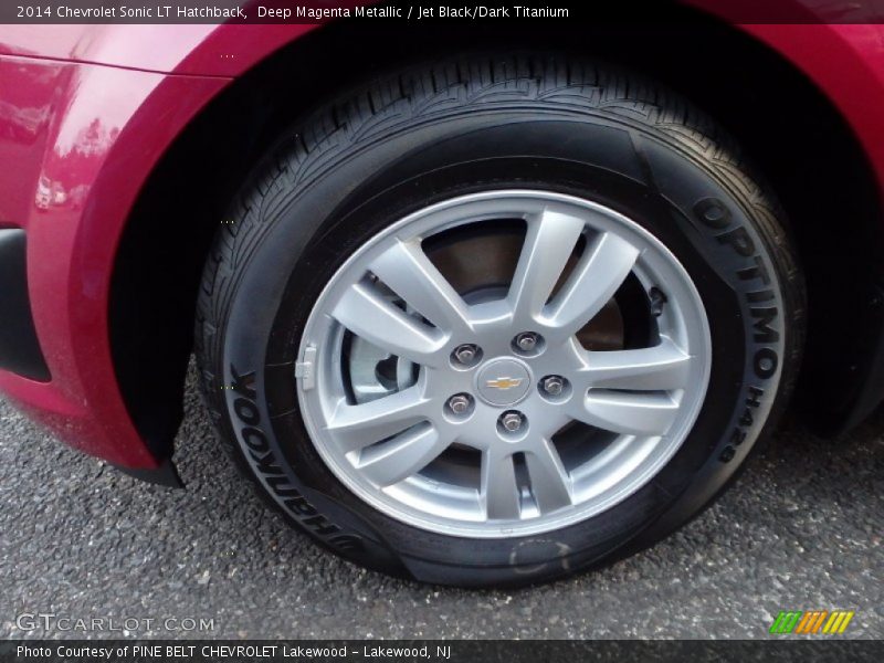Deep Magenta Metallic / Jet Black/Dark Titanium 2014 Chevrolet Sonic LT Hatchback