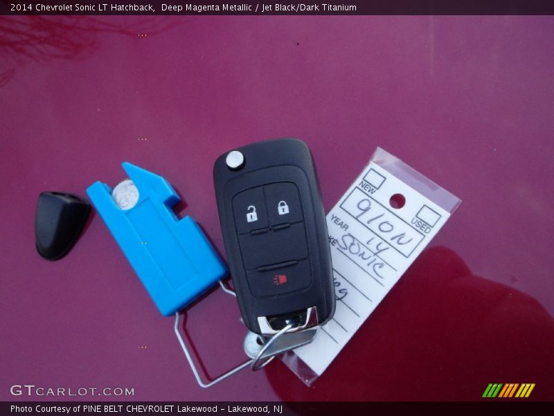 Deep Magenta Metallic / Jet Black/Dark Titanium 2014 Chevrolet Sonic LT Hatchback