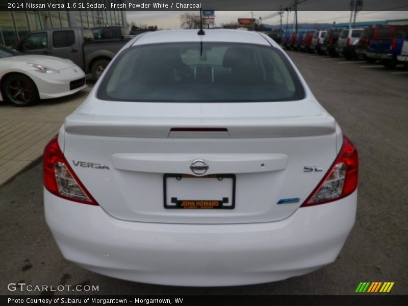 Fresh Powder White / Charcoal 2014 Nissan Versa 1.6 SL Sedan