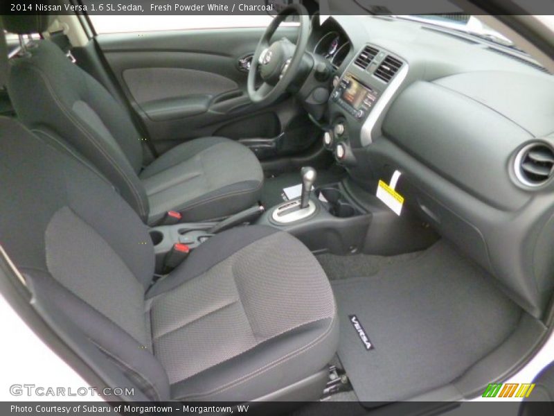 Fresh Powder White / Charcoal 2014 Nissan Versa 1.6 SL Sedan