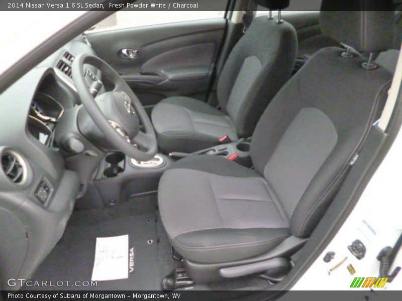 Fresh Powder White / Charcoal 2014 Nissan Versa 1.6 SL Sedan