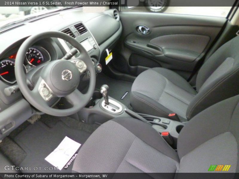 Fresh Powder White / Charcoal 2014 Nissan Versa 1.6 SL Sedan