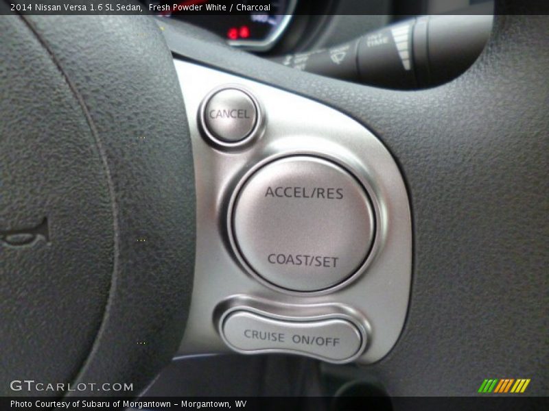 Fresh Powder White / Charcoal 2014 Nissan Versa 1.6 SL Sedan