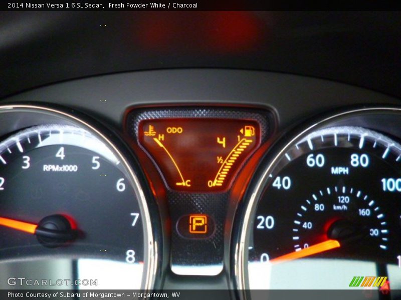 Fresh Powder White / Charcoal 2014 Nissan Versa 1.6 SL Sedan